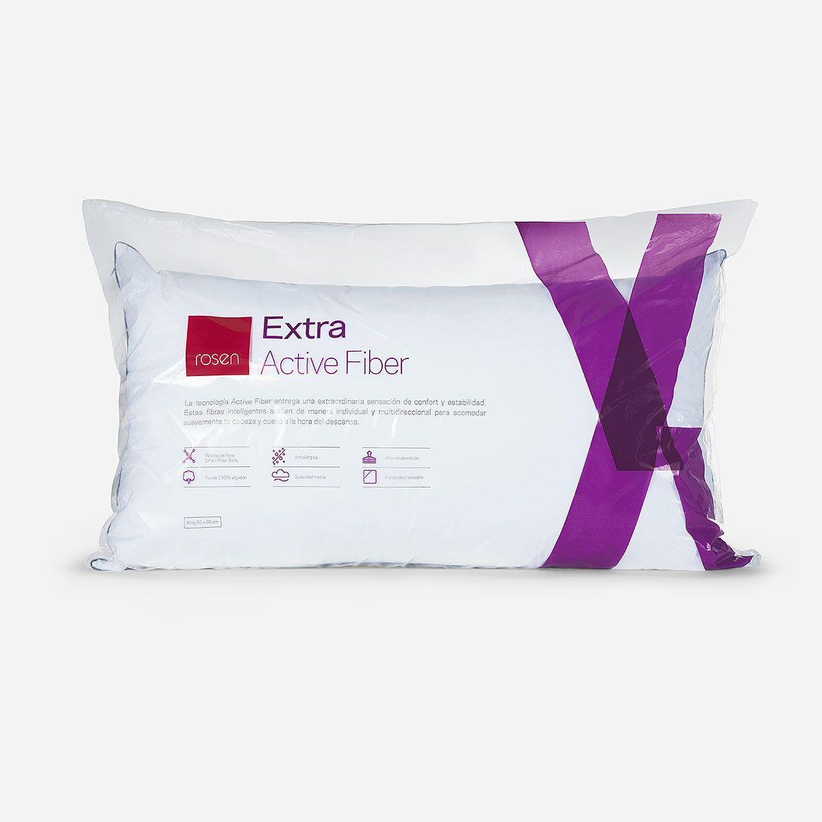 Almohada Rosen Fibra Extra King 50x90 cm-0