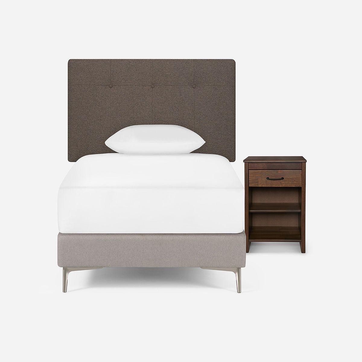Set Respaldo New Bennet 1.5 Plazas + Velador Maurice-0