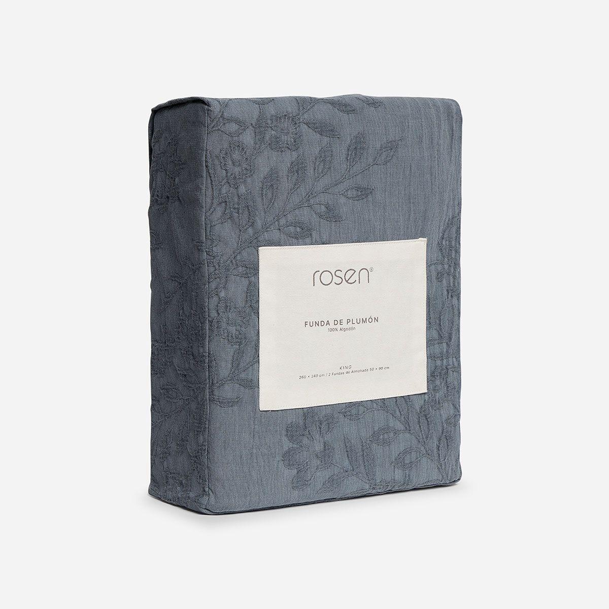 Funda Plumón Algodón Pure Vaduz Gris 2 Plazas-4