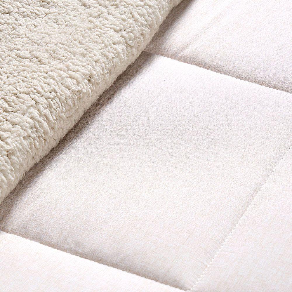 Plumón Sherpa Liso Arena Melange 1 Plaza-3