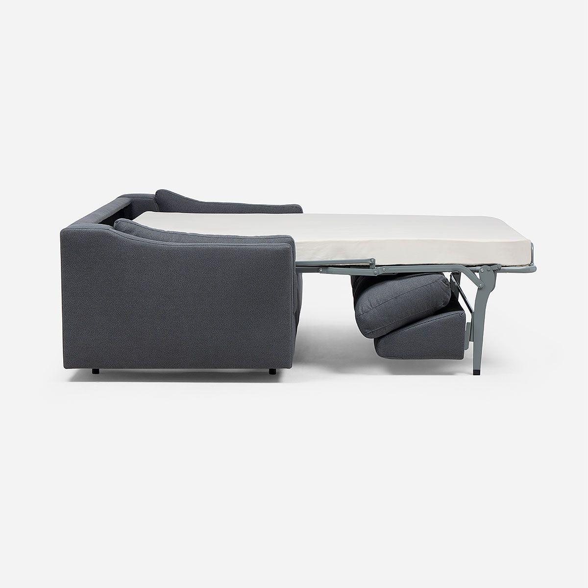 Sofá Cama Tyler One Fold 3 Cuerpos Tela Grafito-2