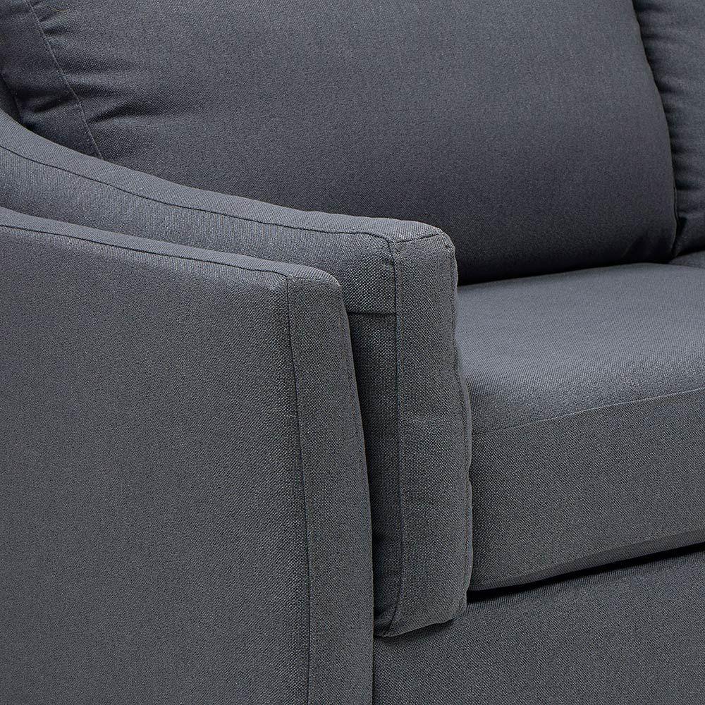 Sofá Cama Tyler One Fold 3 Cuerpos Tela Grafito-6
