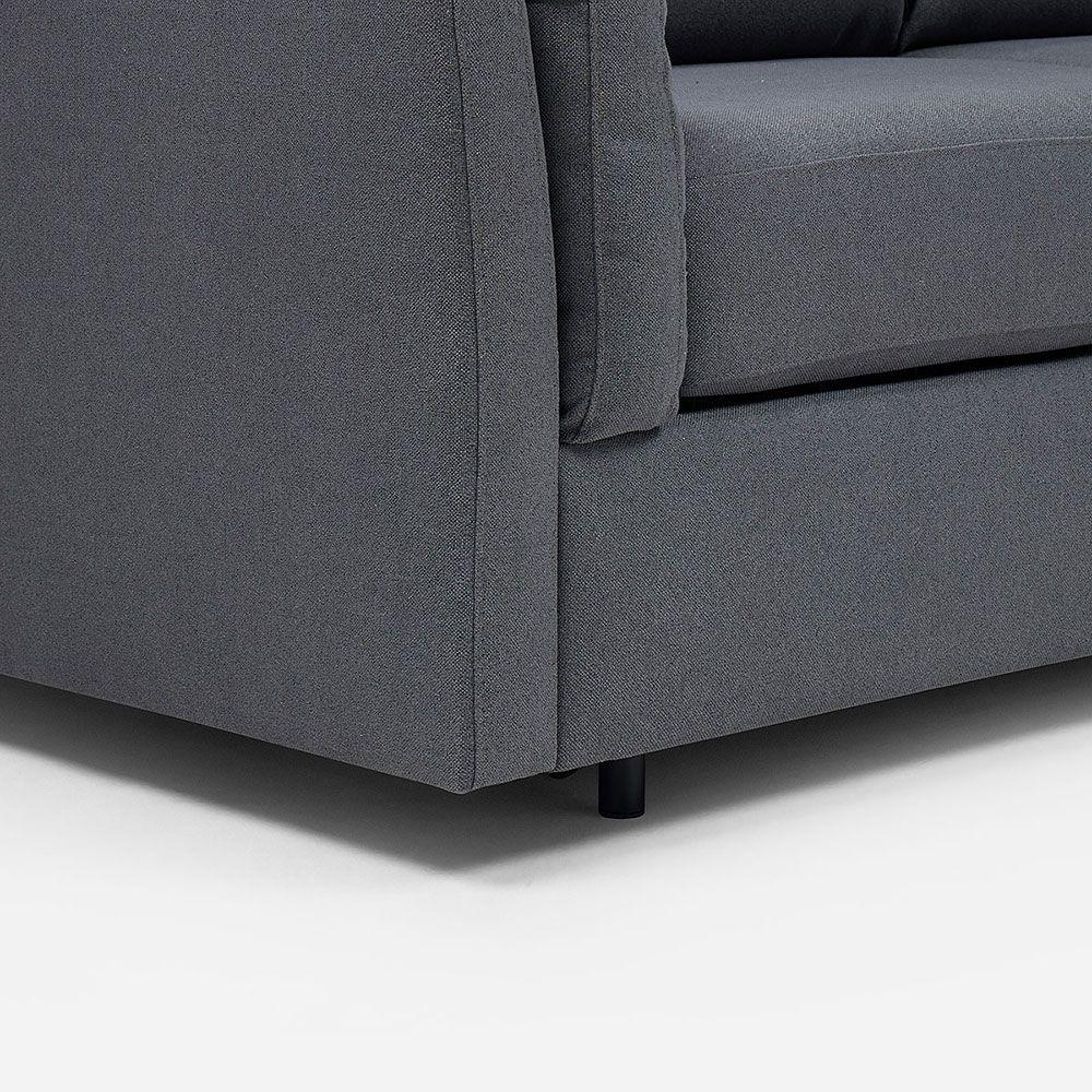 Sofá Cama Tyler One Fold 3 Cuerpos Tela Grafito-7