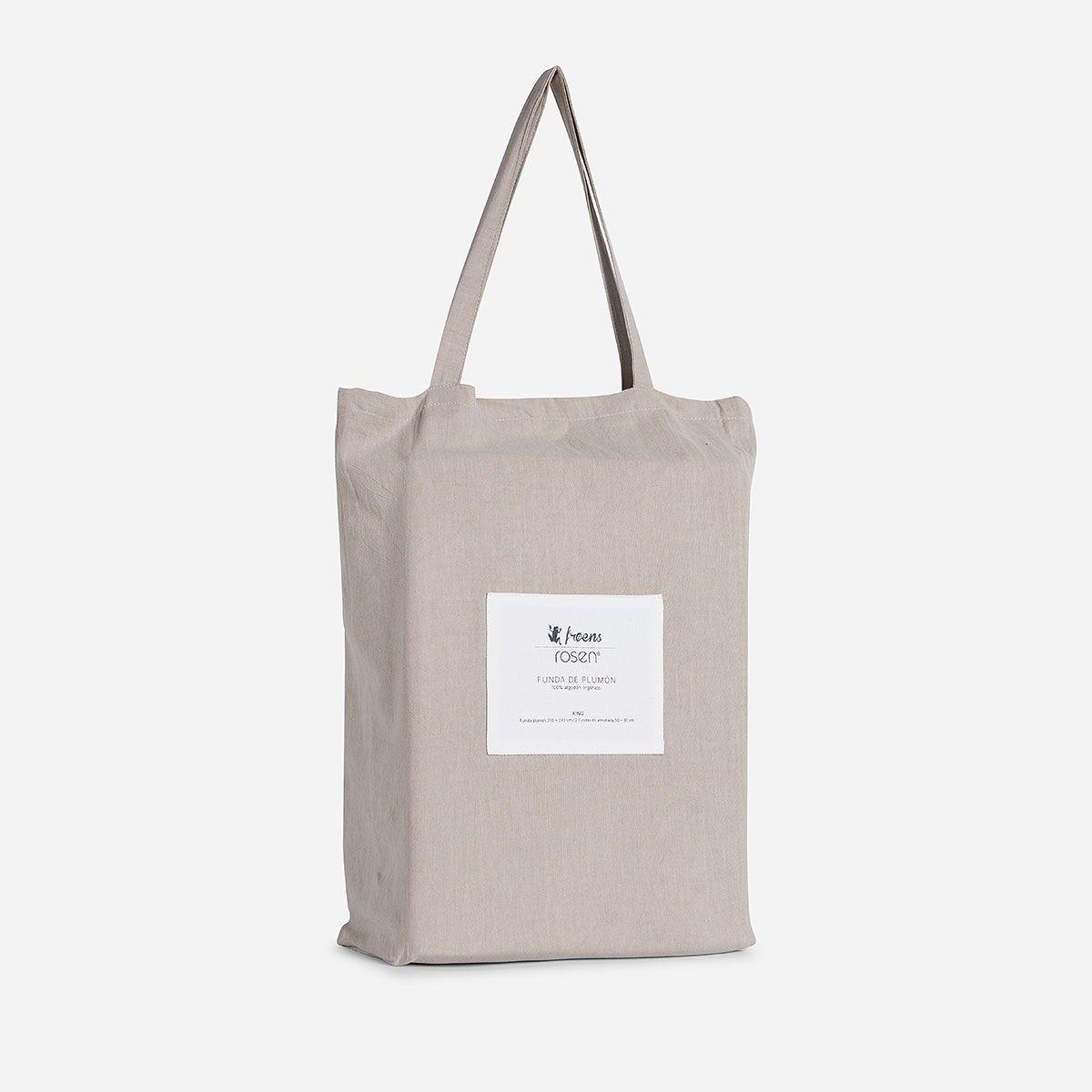 Funda Plumón Froens Algodón Orgánico Beige 2 Plazas-4