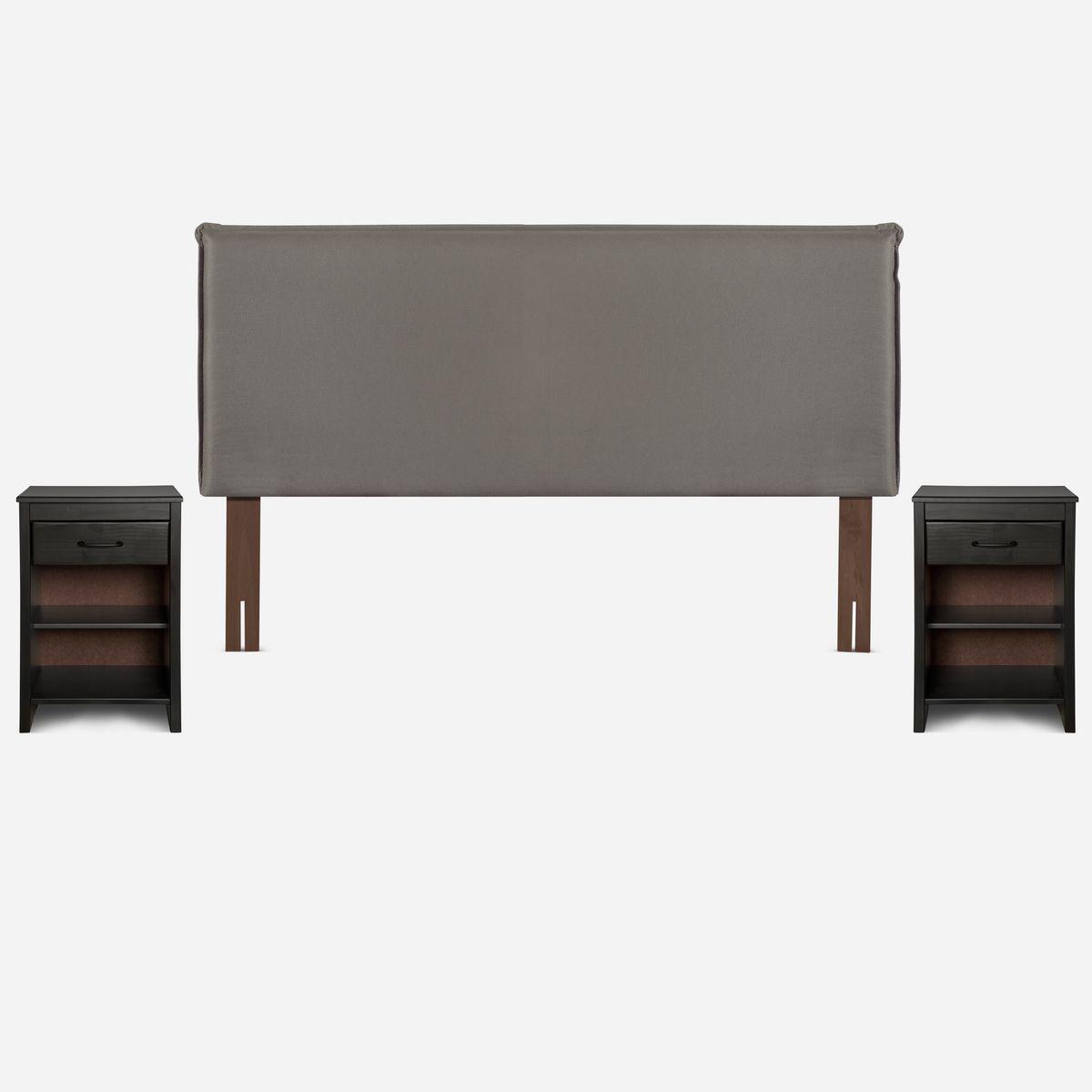 Cama Europea Pratta 2 Plazas BD Pata Acero + Muebles Maurice-2