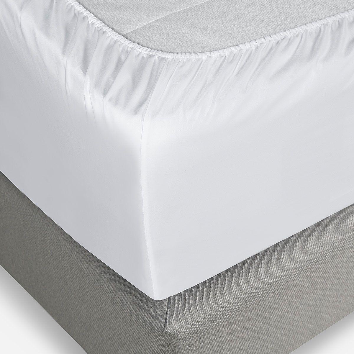 Sábana Rosen 500 Hilos Algodón Lisa Blanco King-3