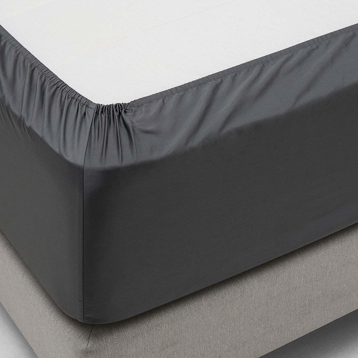 Sábana Rosen 300 Hilos Algodón Lisa Humo Súper King-3