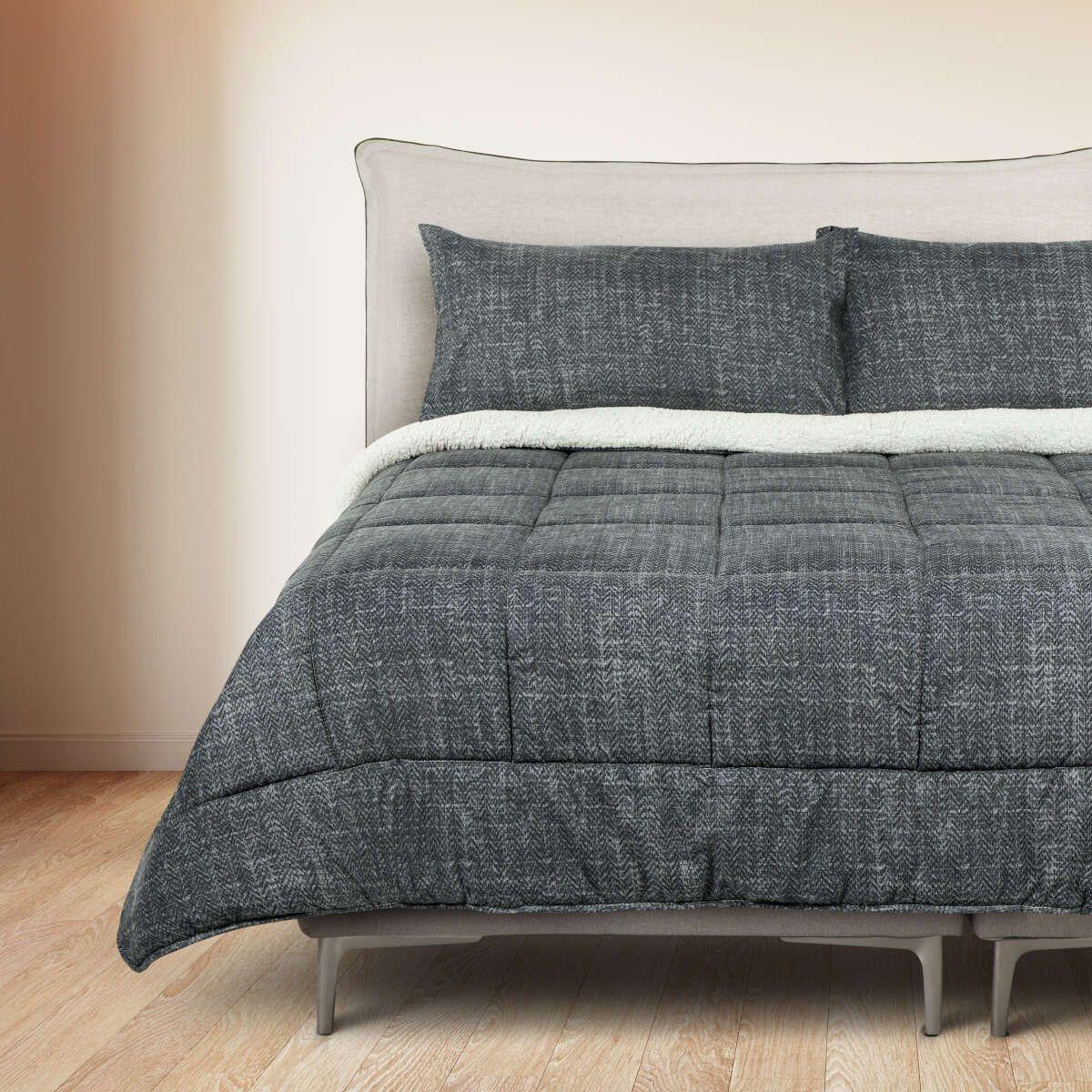 Plumón Alaska Sherpa Liso Navy Super King-1