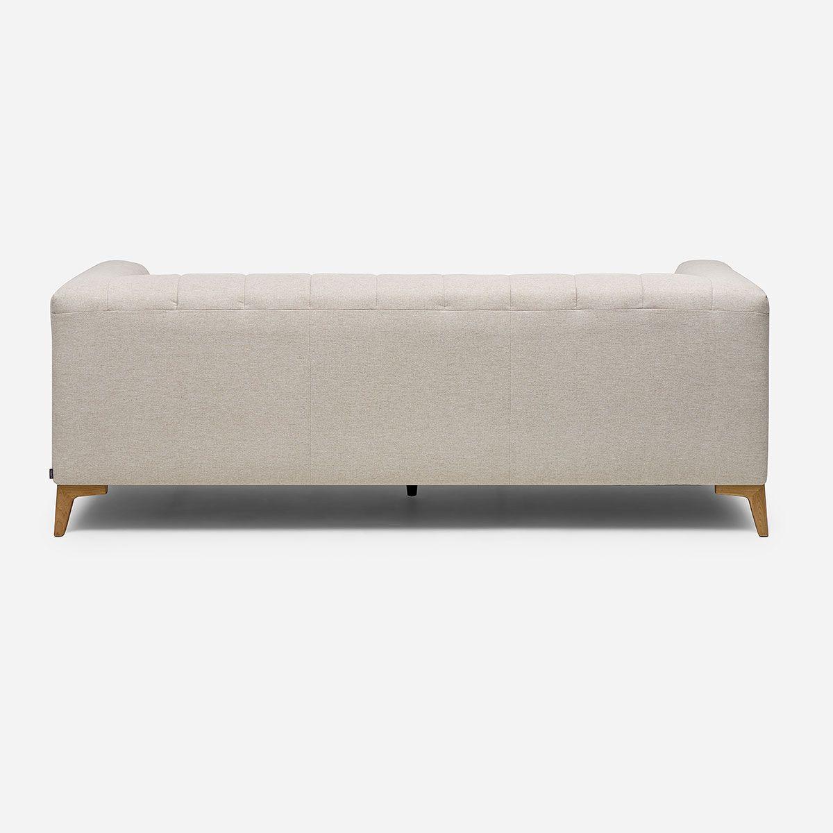 Sofá Milan 3 Cuerpos Tela Beige-4