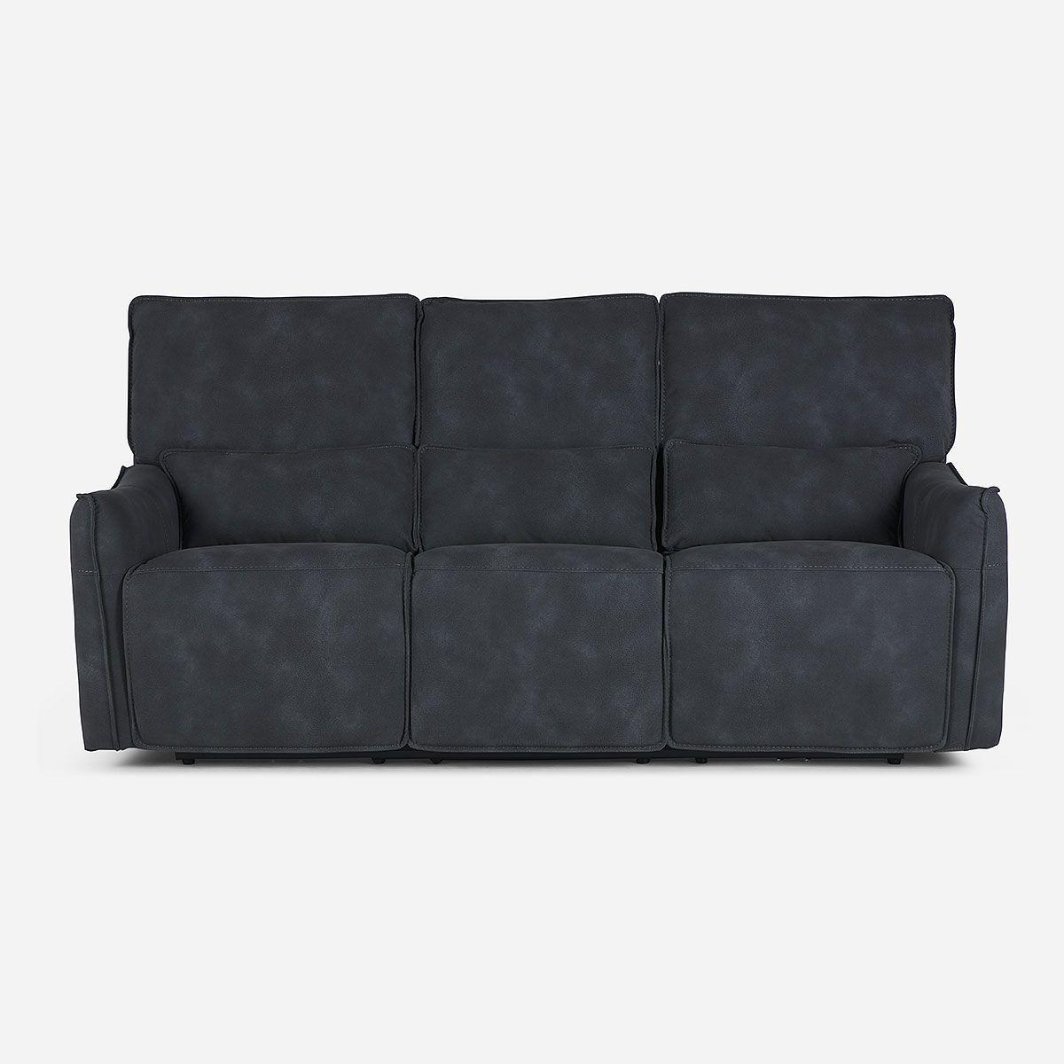 Sofá Reclinable Matt Eléctrico 3 Cuerpos Tela Grafito-3
