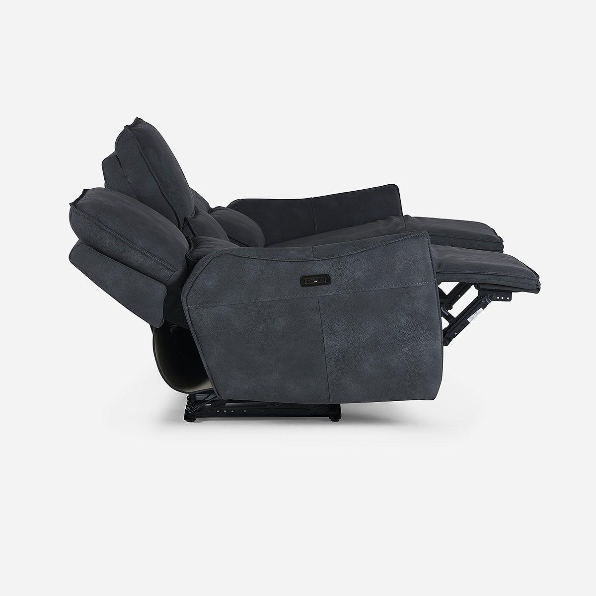 Sofá Reclinable Matt Eléctrico 3 Cuerpos Tela Grafito-5