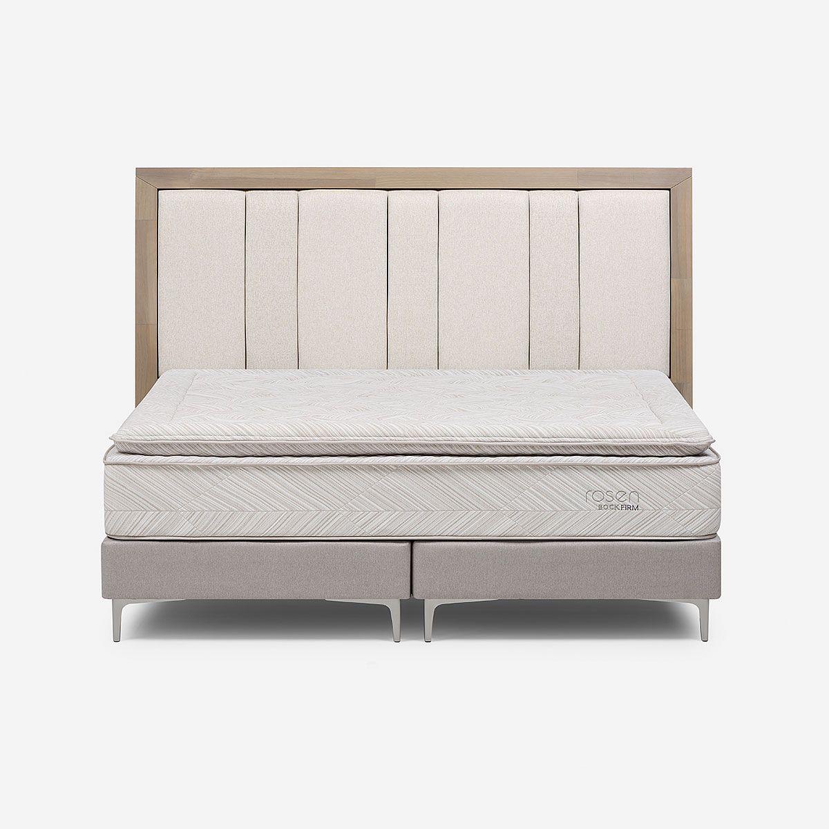 Cama Europea Bock Firm King + Respaldo Melrose-0