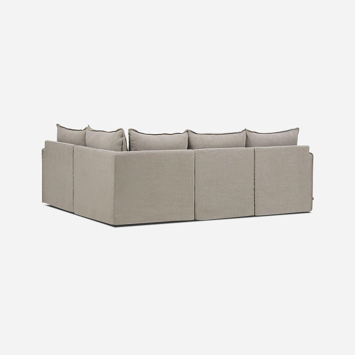 Seccional Terra 4 Piezas Tela Taupe-3