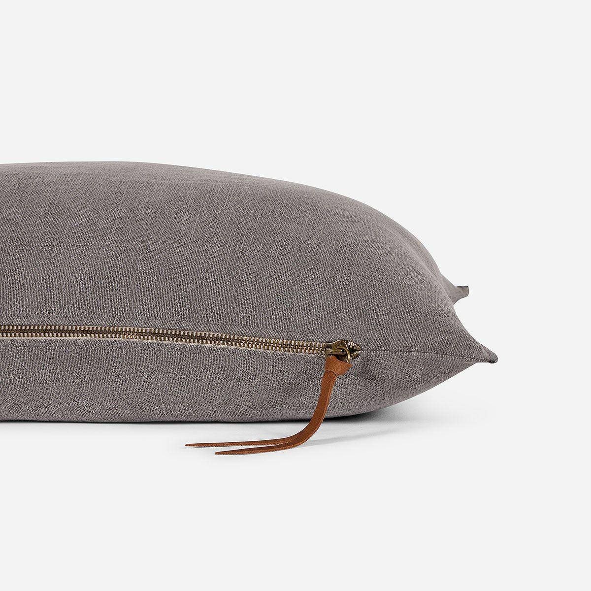 Funda de Cojín Ambiente Lino-Algodón 60 x 40 cm Gris-2