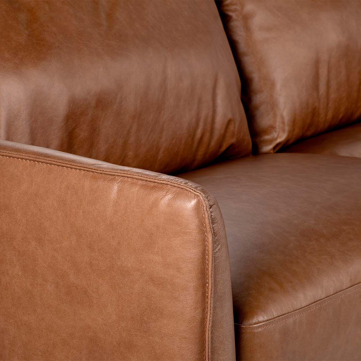 Sofá Rosen Westwood 3 Cuerpos Cuero Camel-9