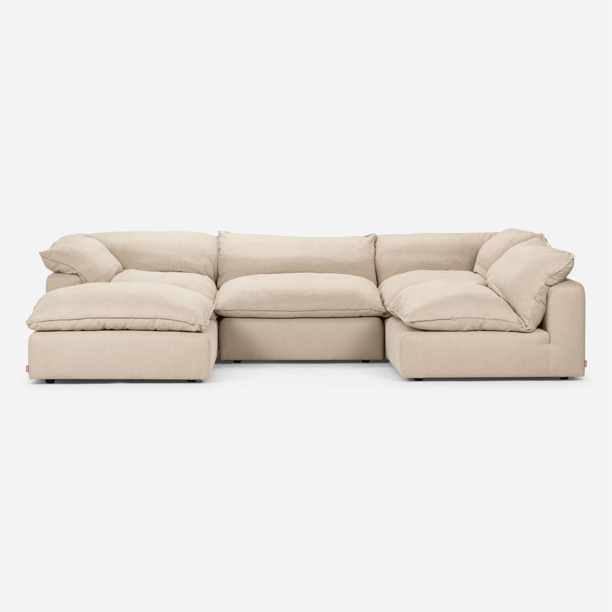 Sofá Seccional Rosen Shanklin 5 Piezas Tela Beige-2