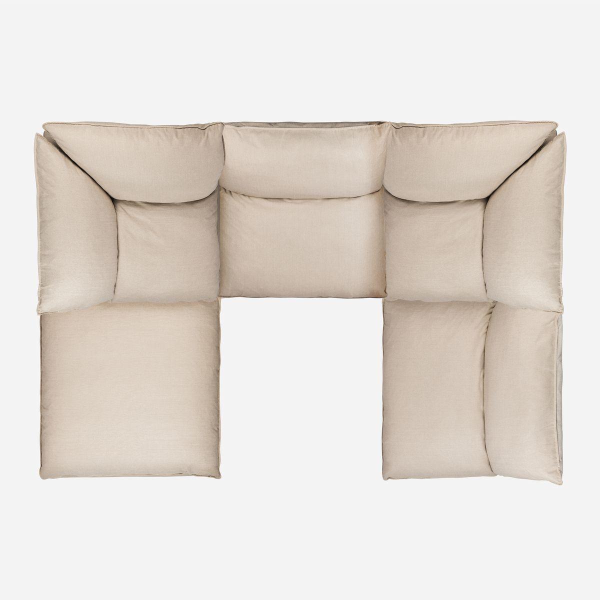 Sofá Seccional Rosen Shanklin 5 Piezas Tela Beige-4