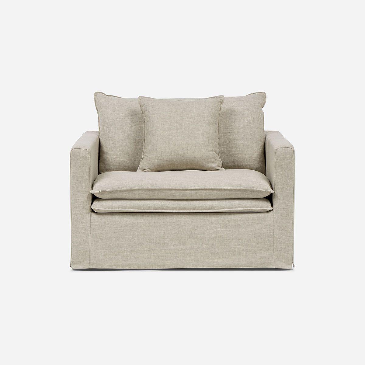 Sillón Gabon 1 Cuerpo Tela Beige-2