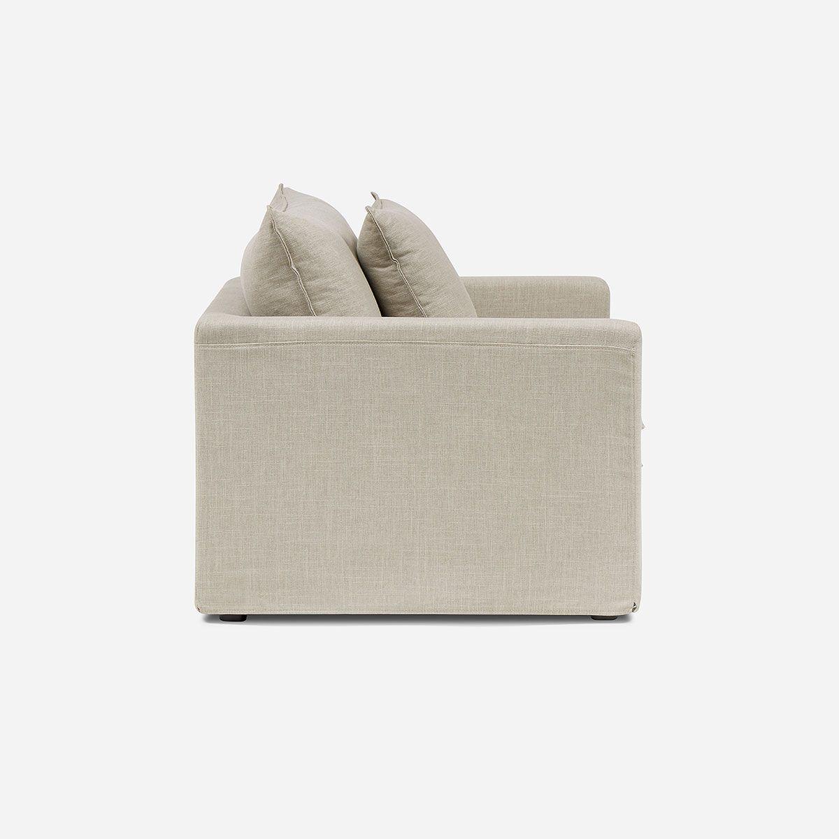 Sillón Gabon 1 Cuerpo Tela Beige-3