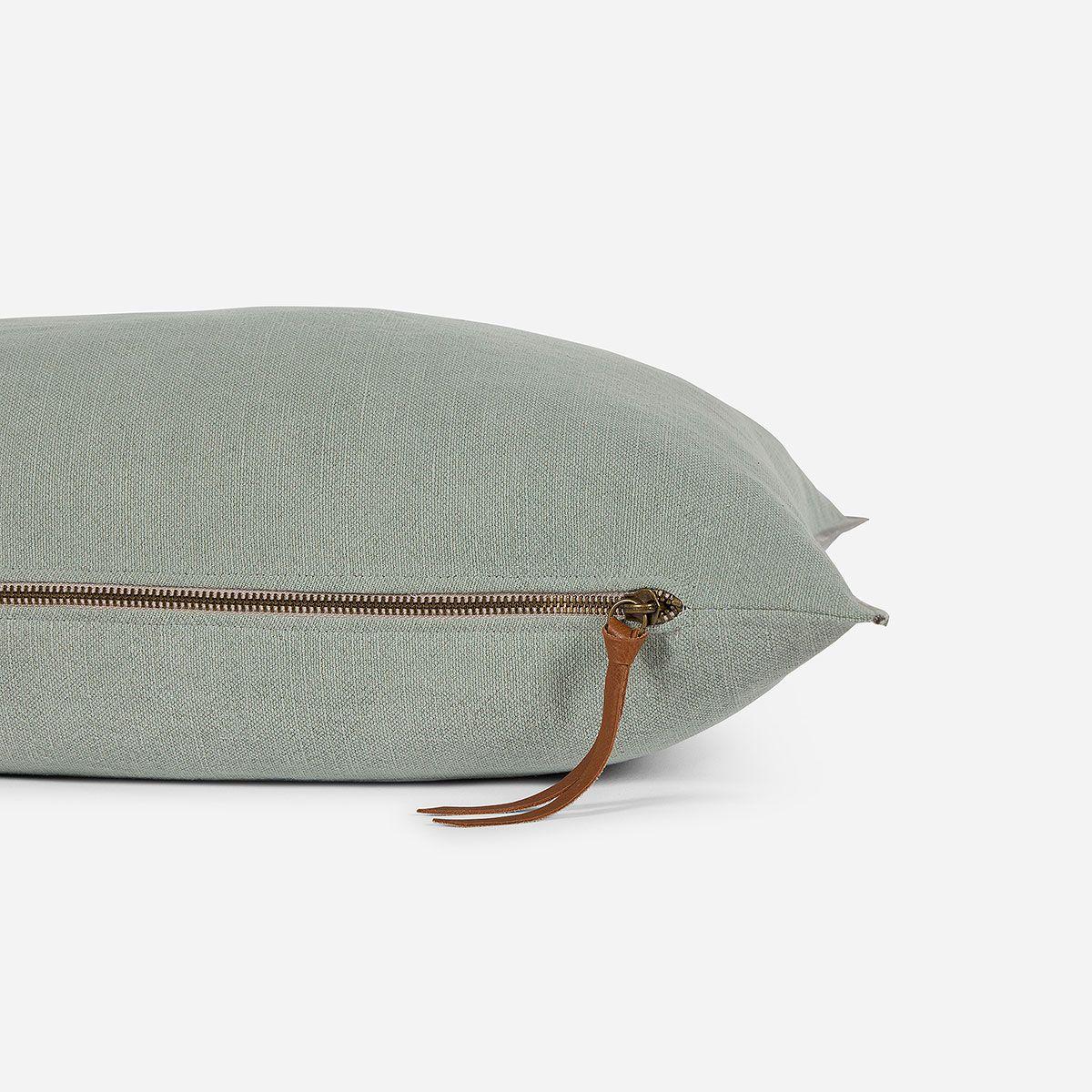 Funda de Cojín Ambiente Lino-Algodón 60 x 40 cm Verde-2