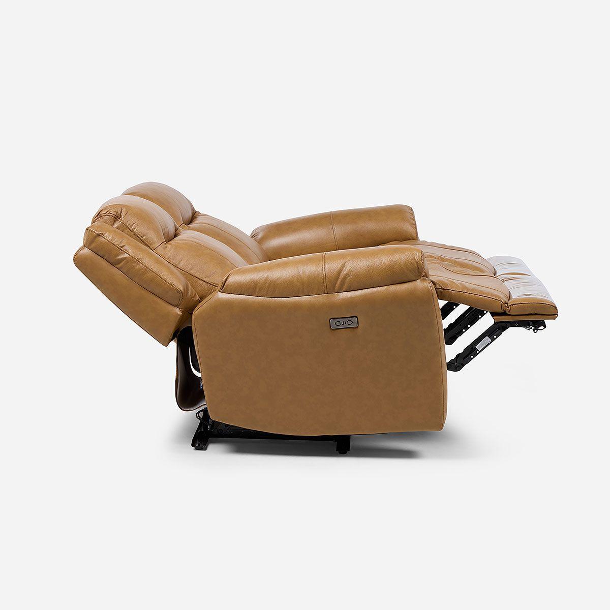 Sofá Reclinable Rimini 2 Cuerpos Eléctrico Cuero Whiskey-7