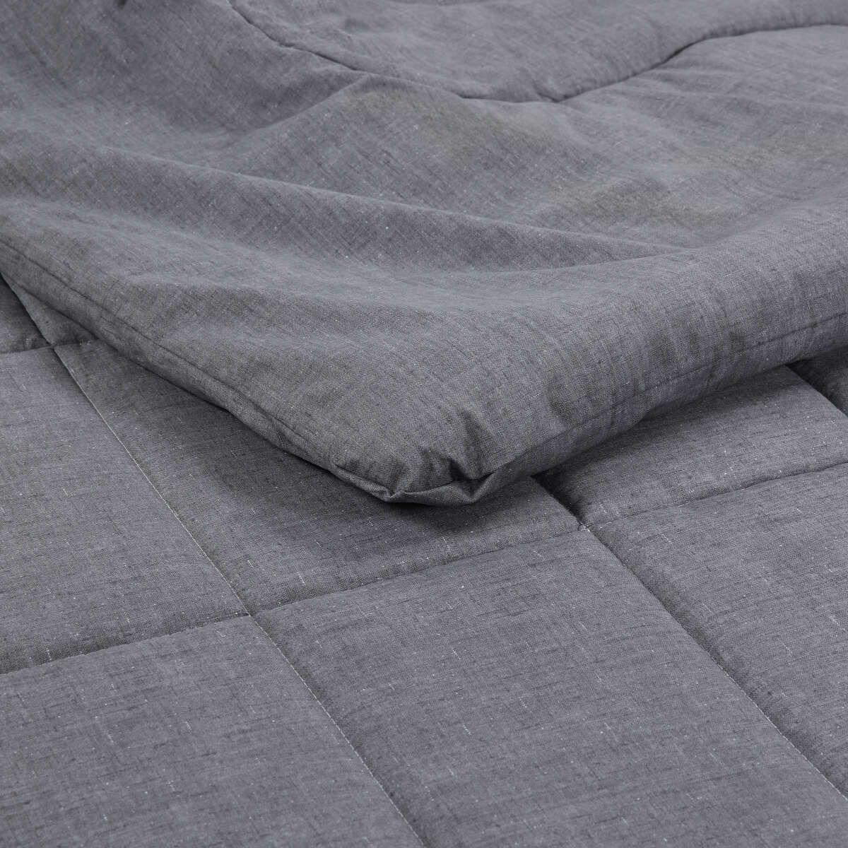 Plumón Unicolor Chambray Charcoal King-3