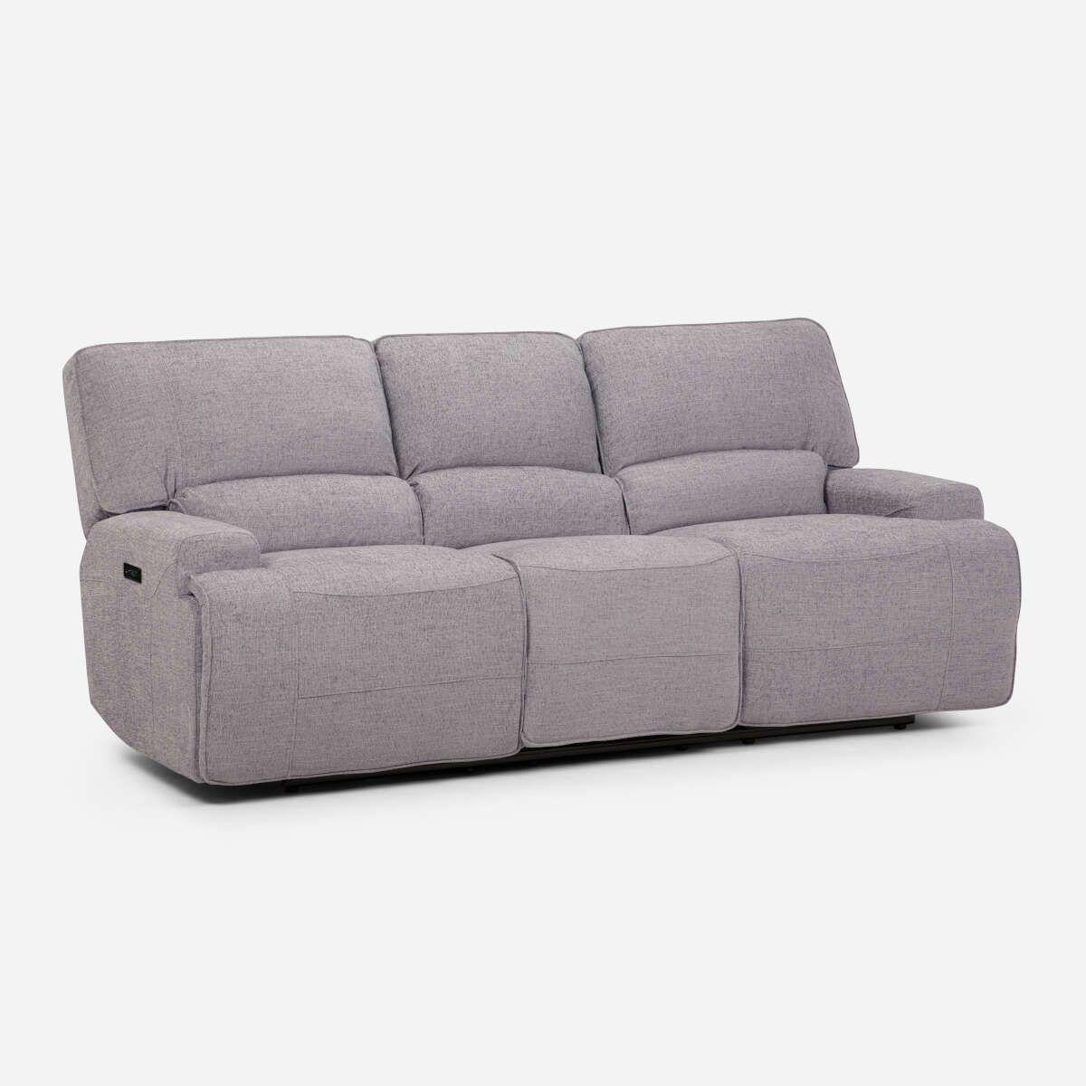 Rosen Sofá Reclinable 3 Cuerpos Eléctrico Jagger Gris-0