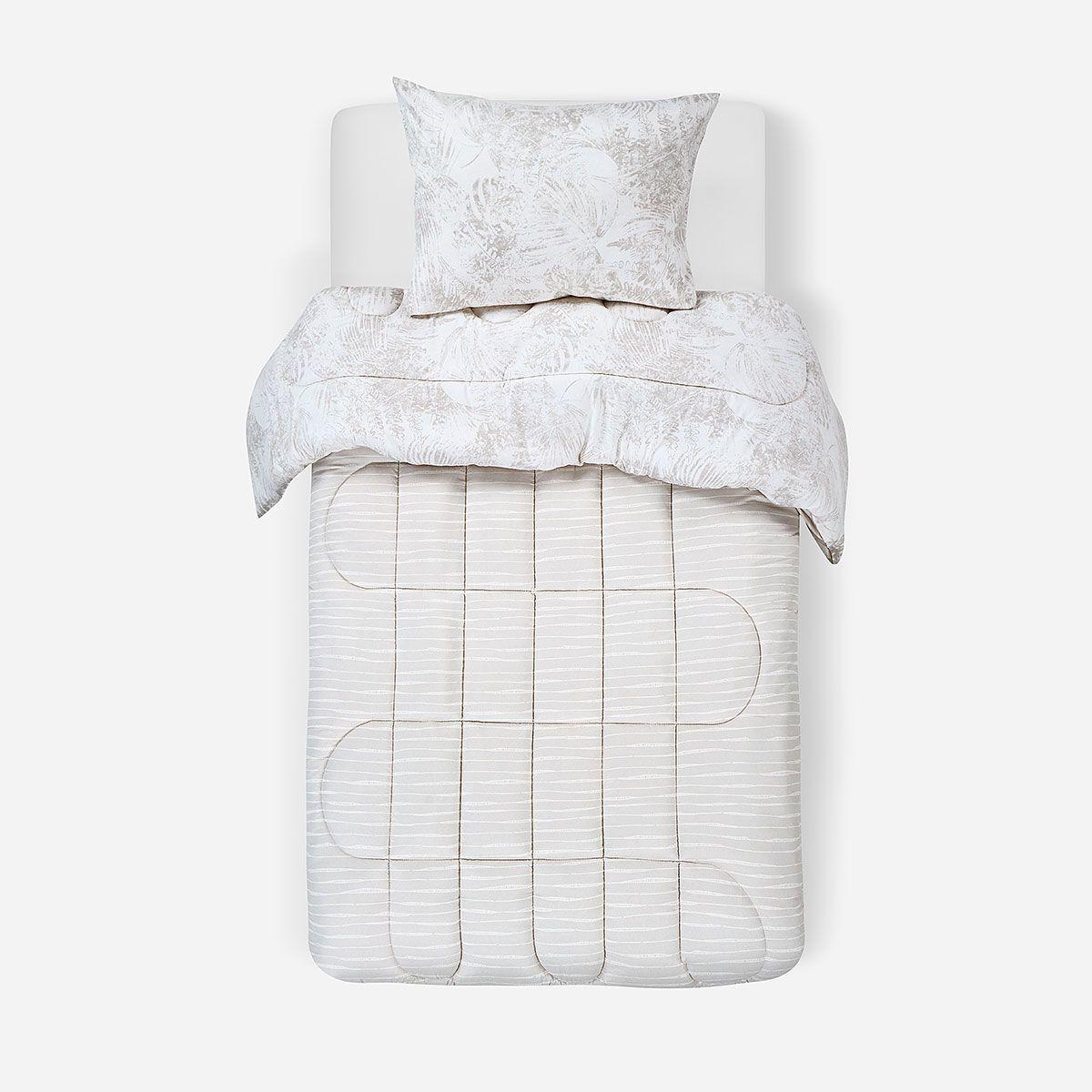 Plumón Reversible Soft Touch Amelia Beige 1,5 Plazas-1