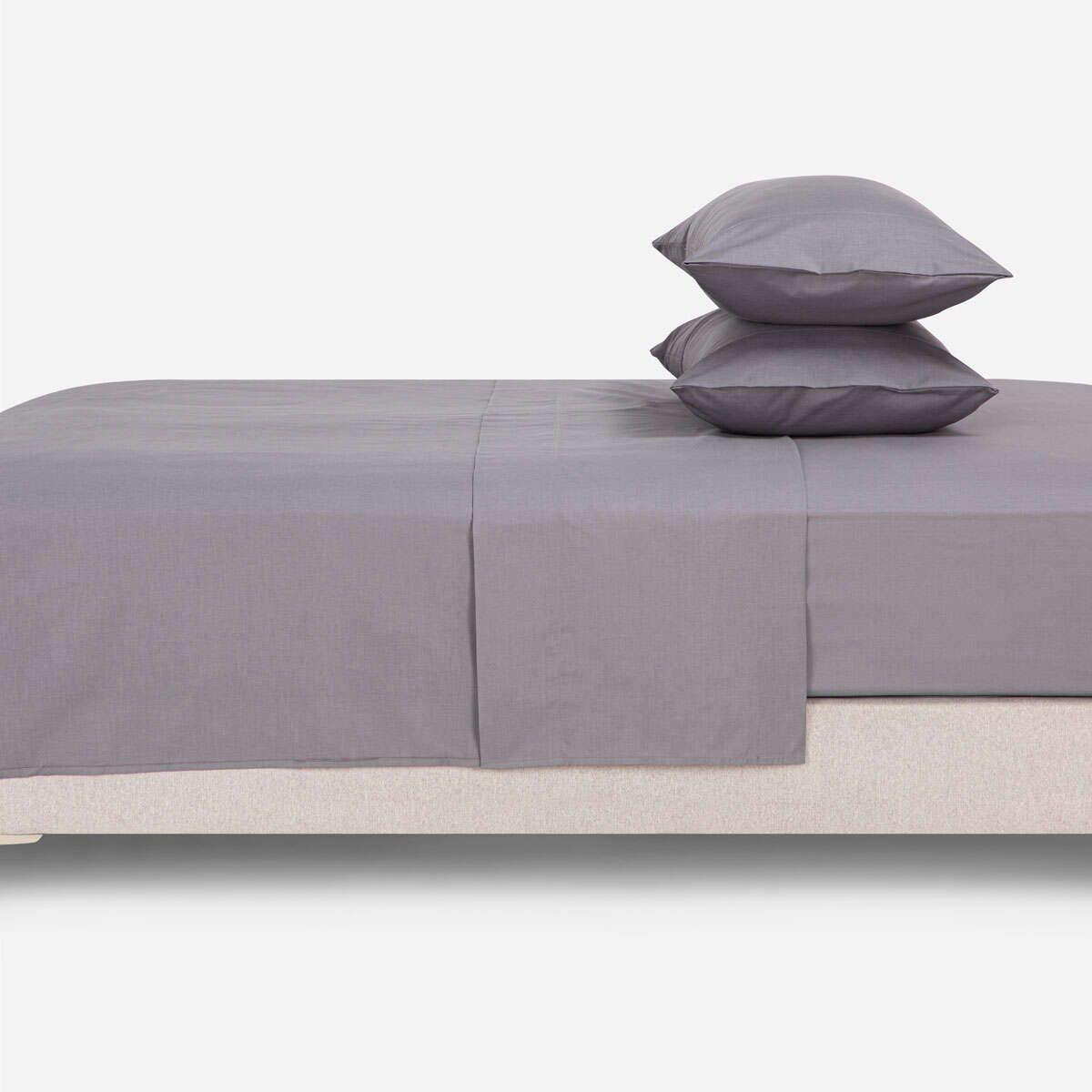 Sábana 144 Hilos Lisa Grafito King-1