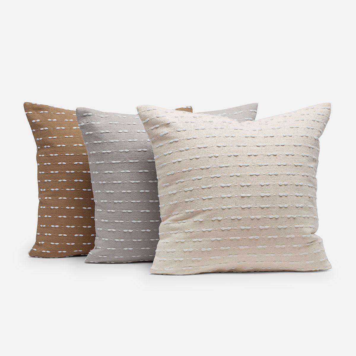 Funda de Cojín Bordado Gunnar 50 x 50 cm Gris Perla-3