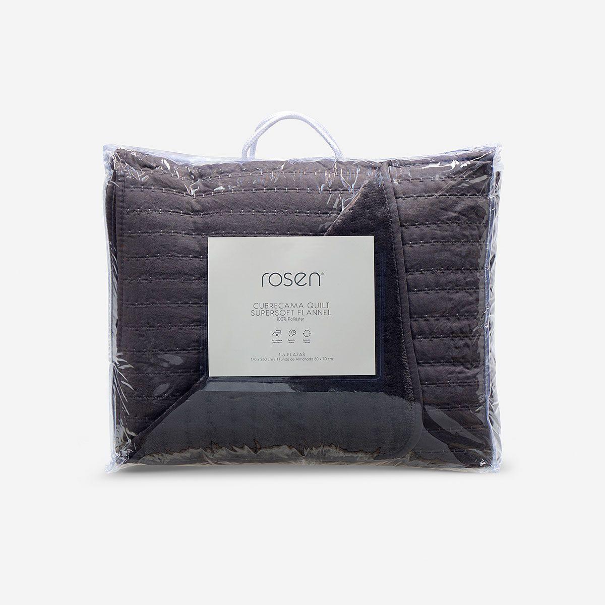 Cobertor Flannel Supersoft Grafito 1.5 Plazas-4