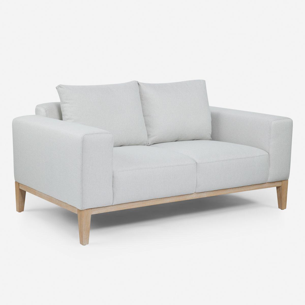 Sofá Rosen Bergen 2 Cuerpos Tela Gris Perla-1