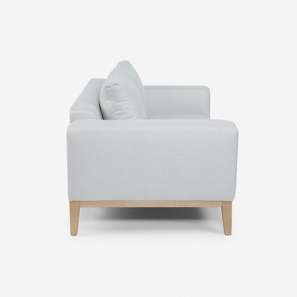 Sofá Rosen Bergen 2 Cuerpos Tela Gris Perla-2