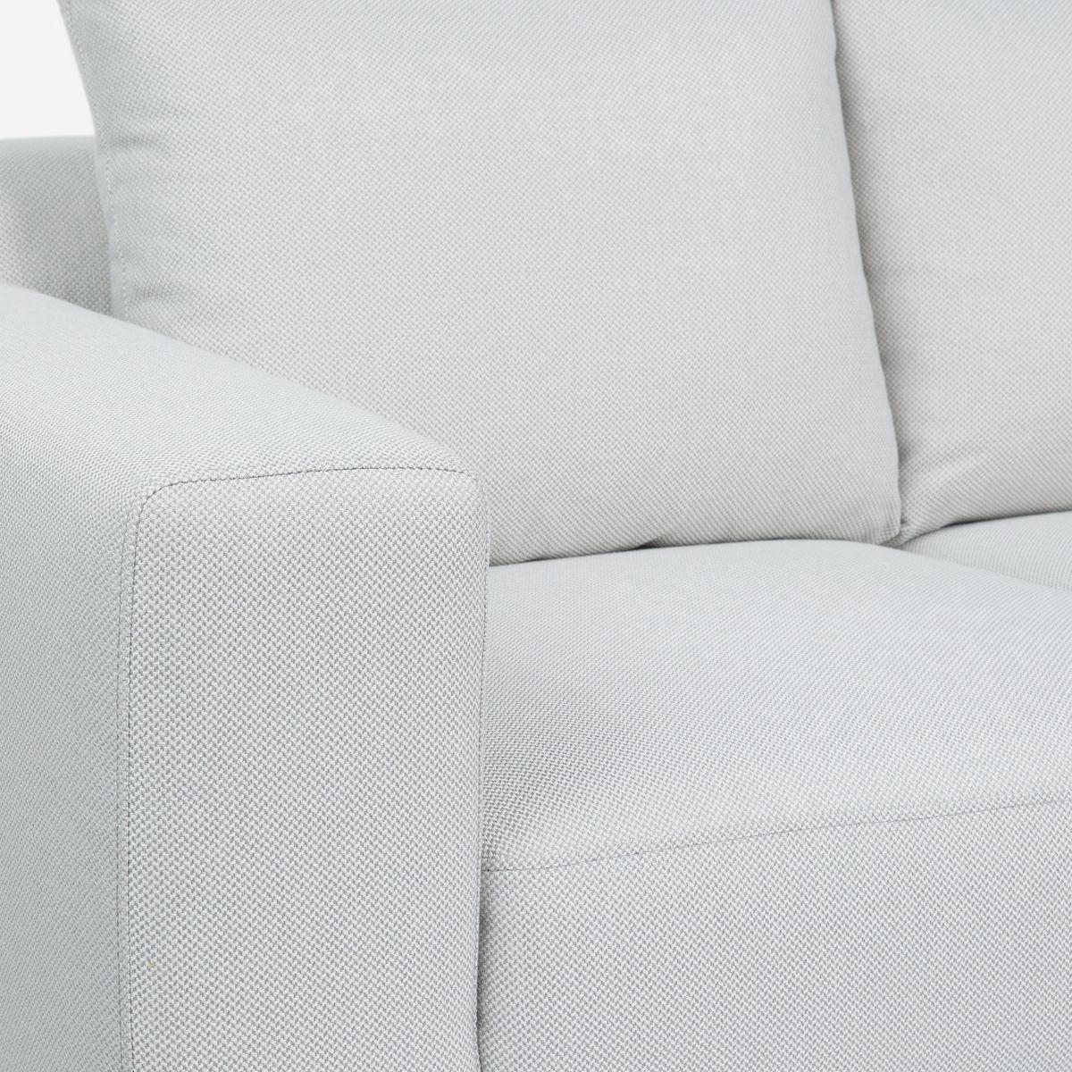 Sofá Rosen Bergen 2 Cuerpos Tela Gris Perla-4