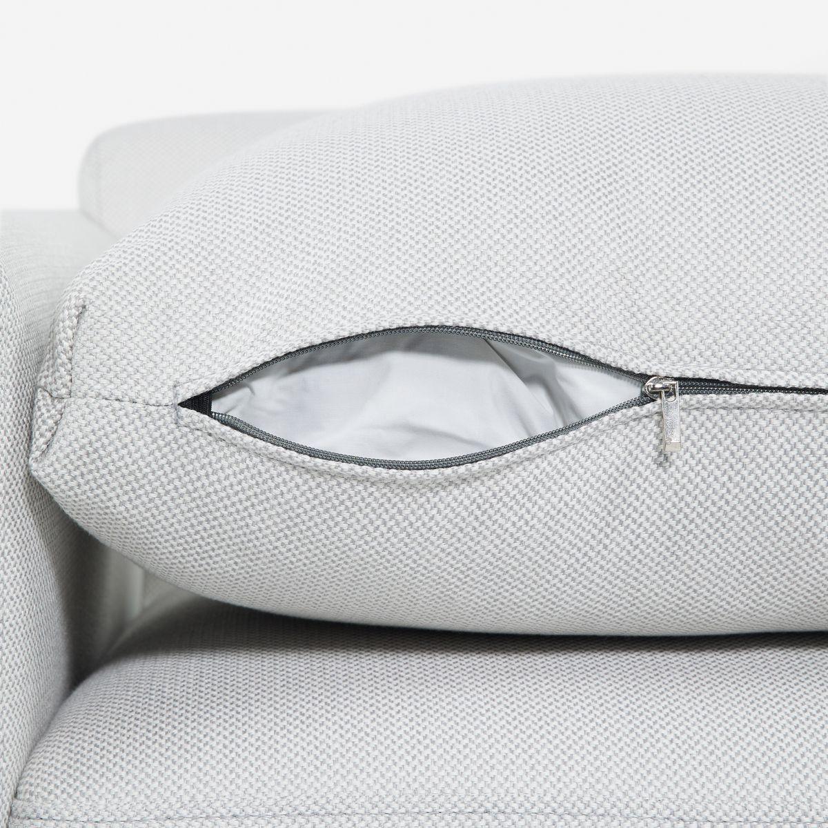 Sofá Rosen Bergen 2 Cuerpos Tela Gris Perla-5