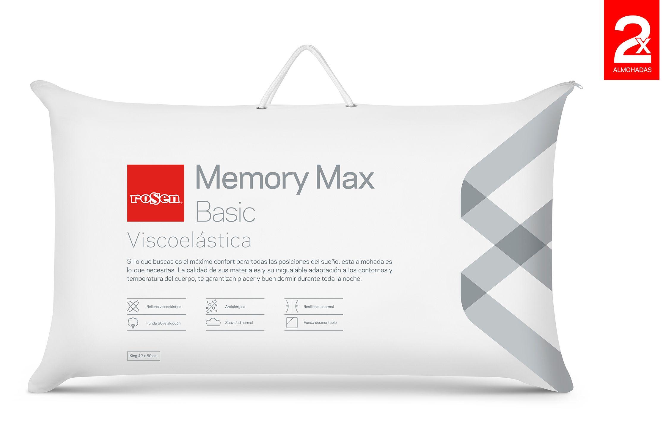 Pack 2 Almohadas Memory Max Basic King-0