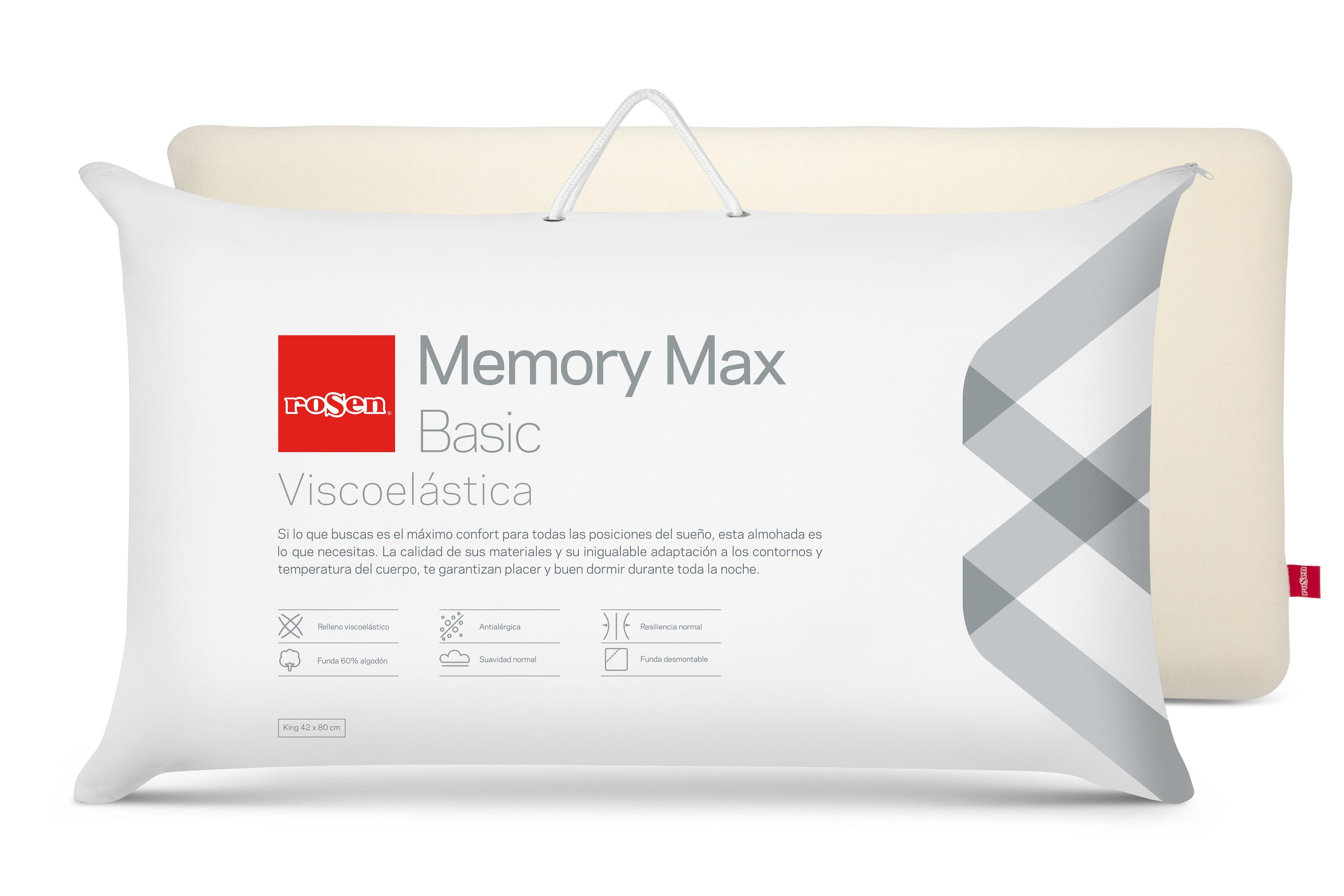 Pack 2 Almohadas Memory Max Basic King-2