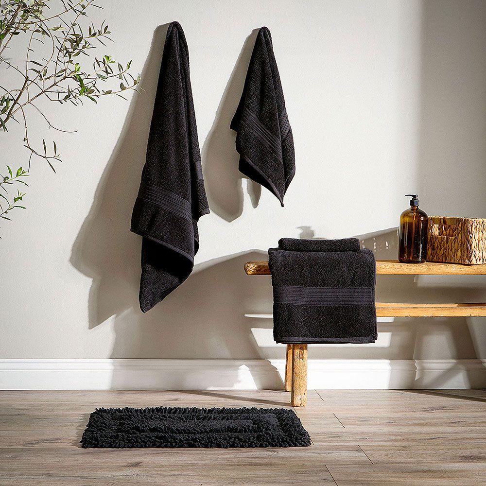Set de Toallas 420 Gramos Negro 70 x 140 cm-0