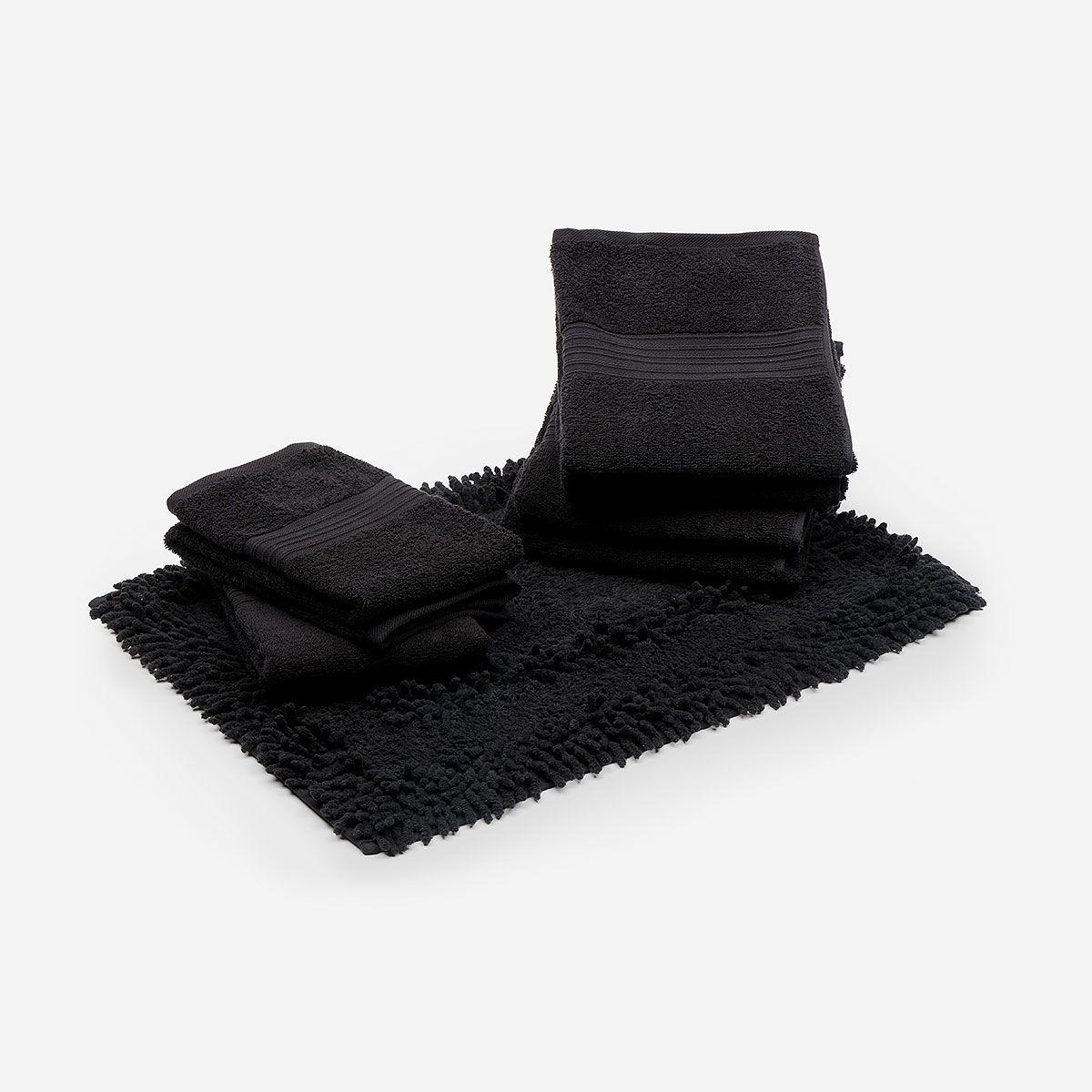 Set de Toallas 420 Gramos Negro 70 x 140 cm-1