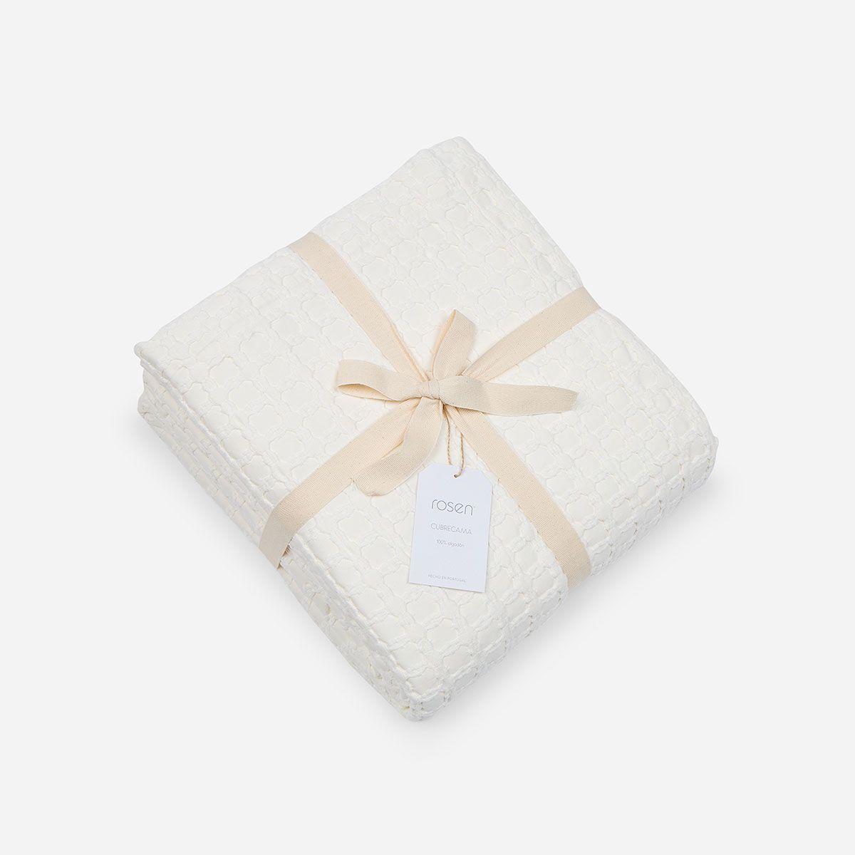 Colcha Alg. Textura Mykonos Crudo King-4
