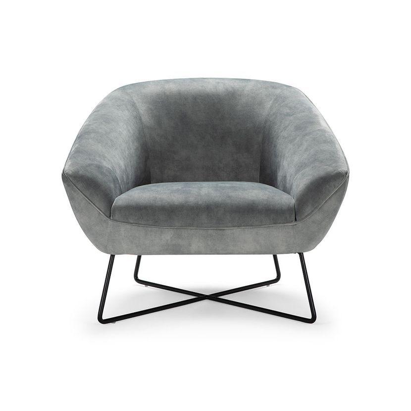 Poltrona Rosen Enmore Tela Gris-1