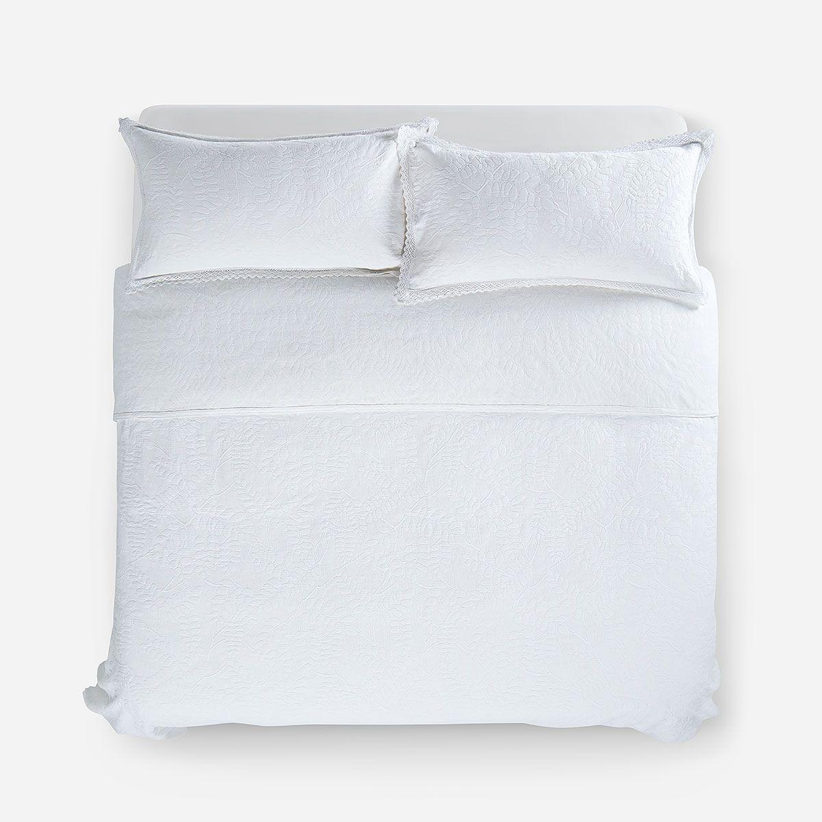 Colcha Algodón Messina Blanco Crudo 2 Plazas-0