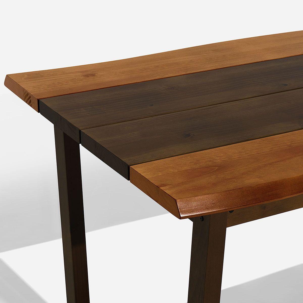 Juego Comedor de Terraza Myrtos 2 Banquetas Bicolor Café-3