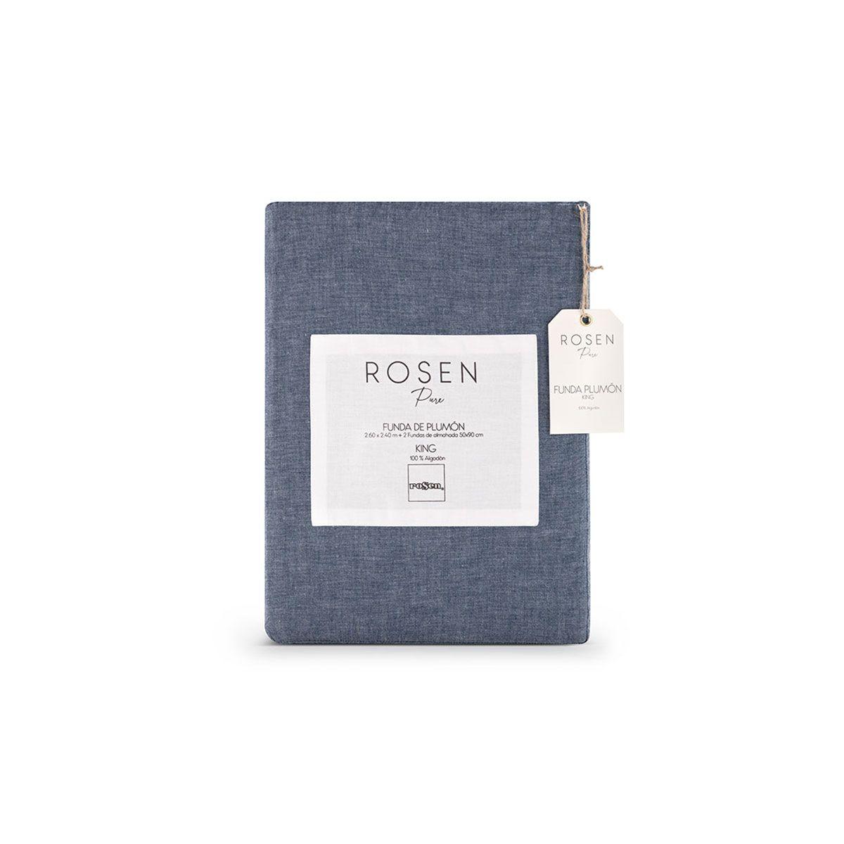 Funda Plumón Rosen Algodón Pure New Lanin 2 Plazas Denim-5