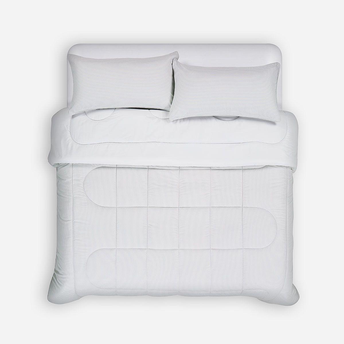 Plumón Bicolor Lines Reversible Aqua Claro King-2