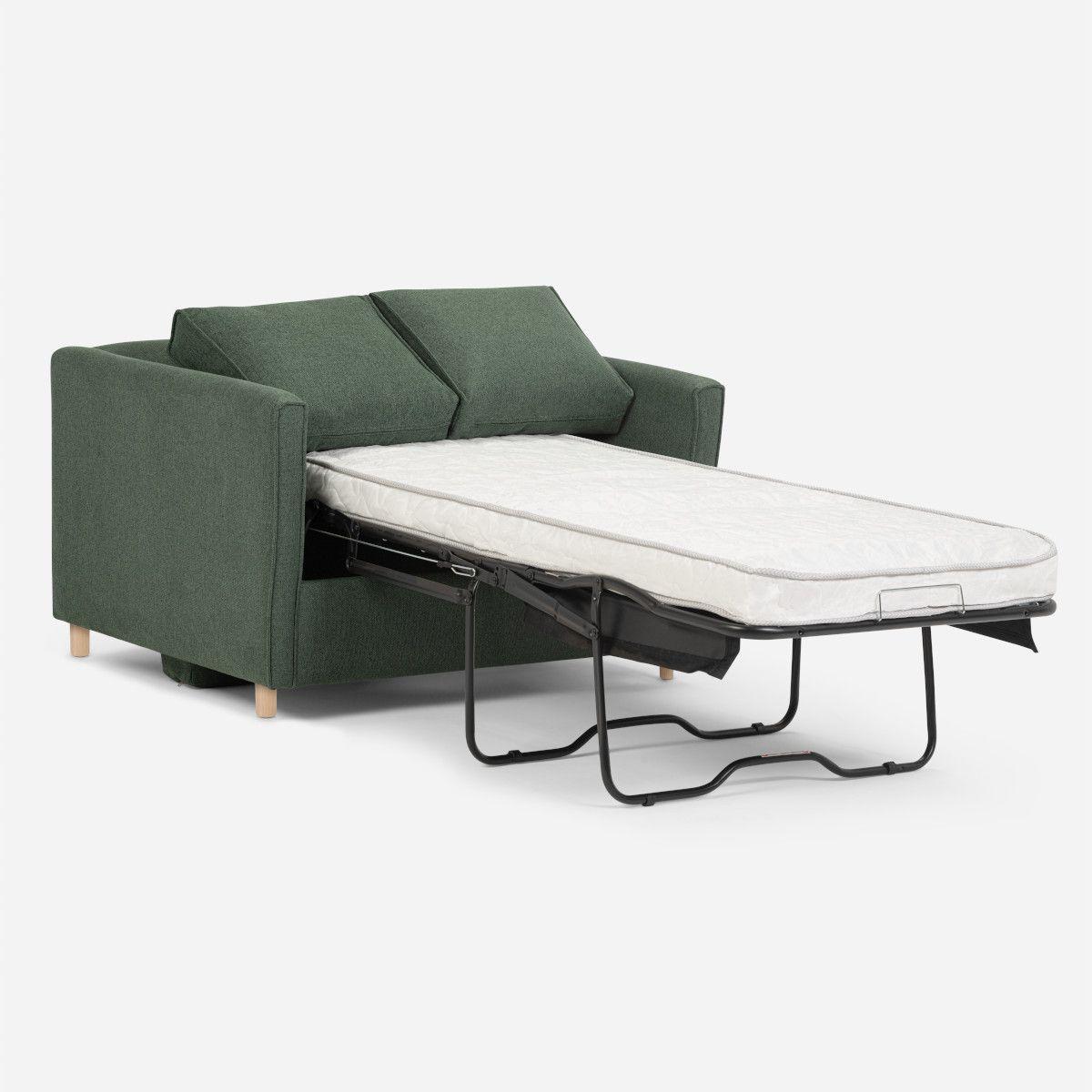Sofa Cama Rosen Lido 1,5 Cuerpos Tela Verde-0