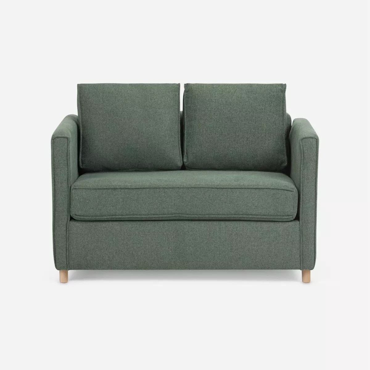 Sofa Cama Rosen Lido 1,5 Cuerpos Tela Verde-1