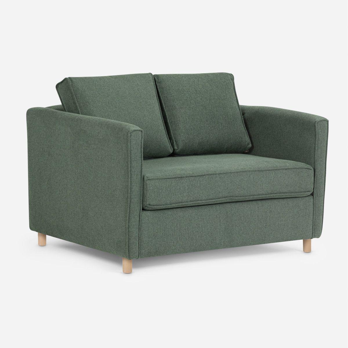 Sofa Cama Rosen Lido 1,5 Cuerpos Tela Verde-3
