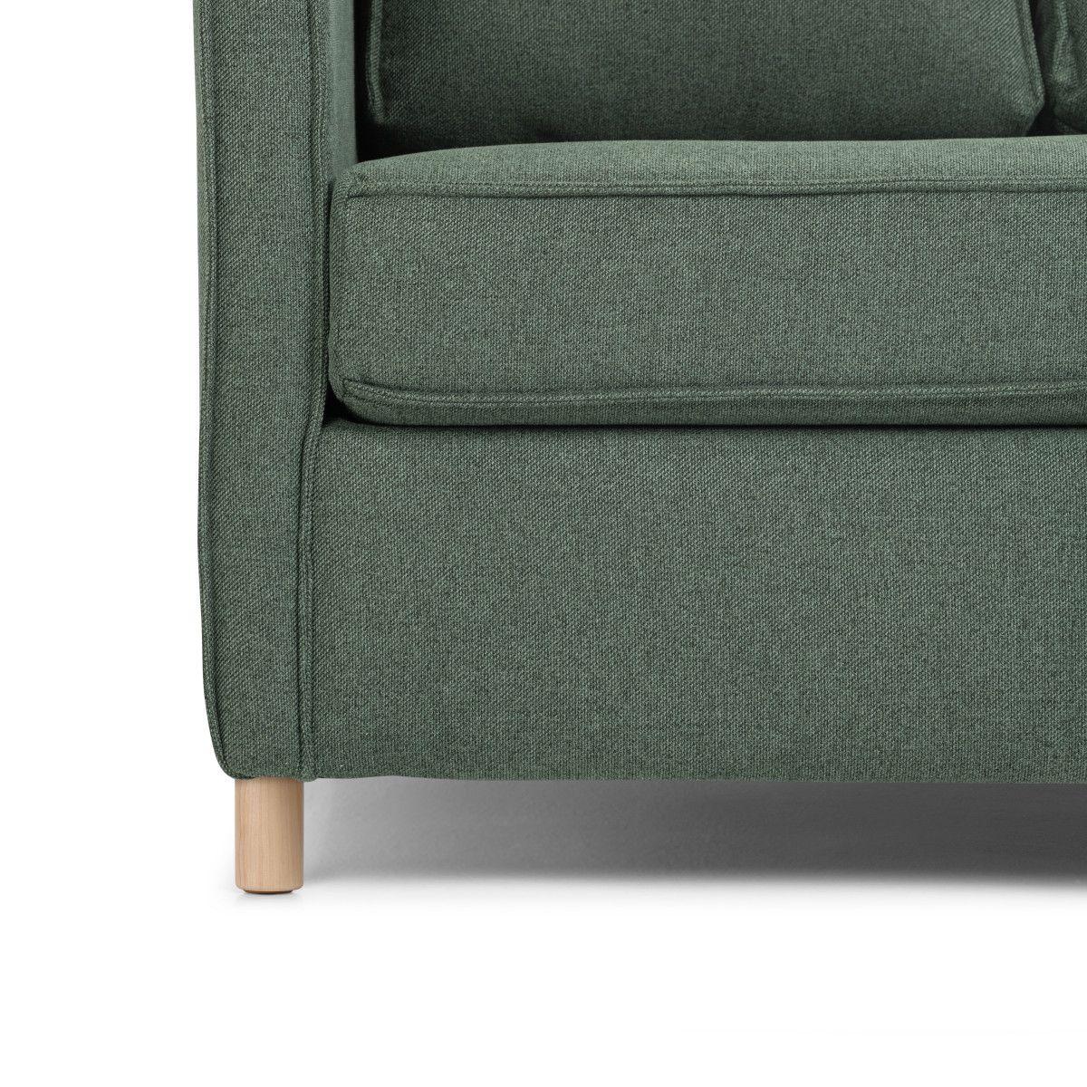 Sofa Cama Rosen Lido 1,5 Cuerpos Tela Verde-5