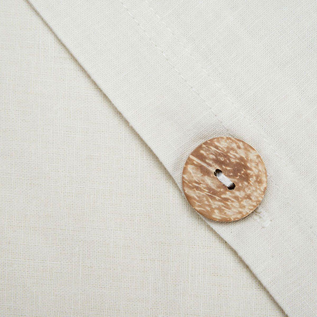 Funda Plumón Rosen Lino-Algodón Pure Liso Blanco 1,5 Plazas-1